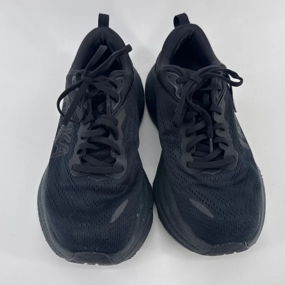 Hoka Bondi 8 Running Shoes Womens 8D Black Max Cushion Sneakers